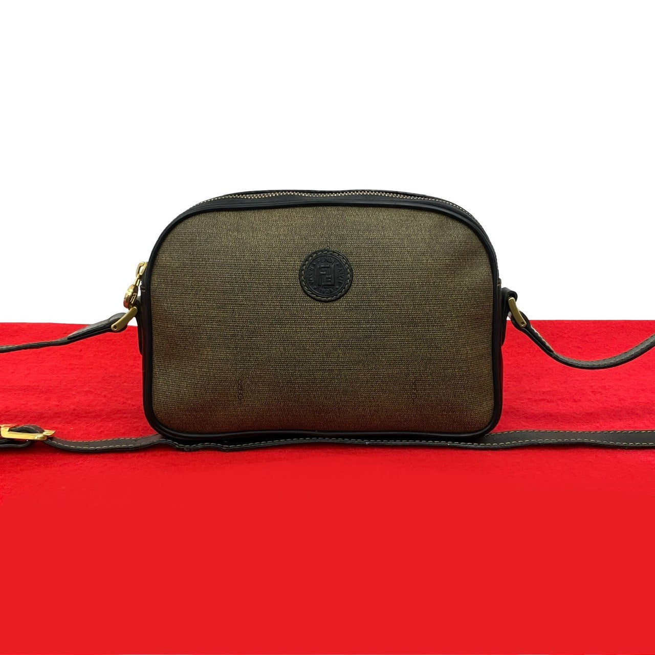 Fendi Ff Shoulder Bag Leather Logo