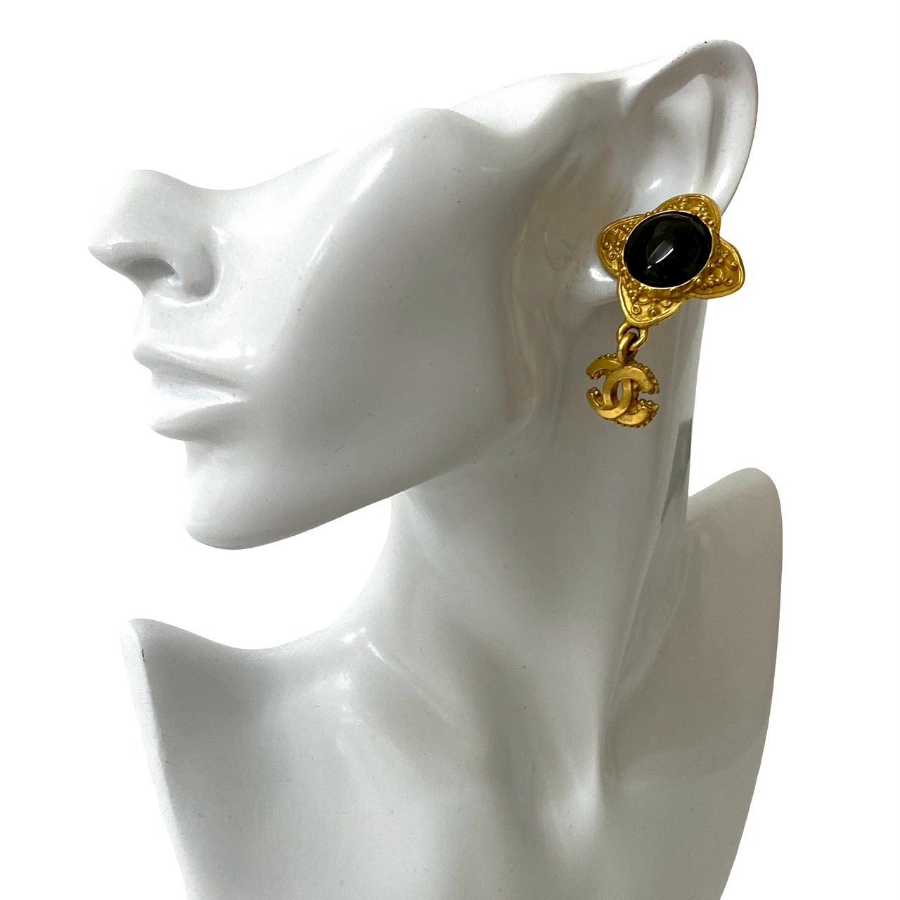 Chanel Coco Mark Flower Earrings