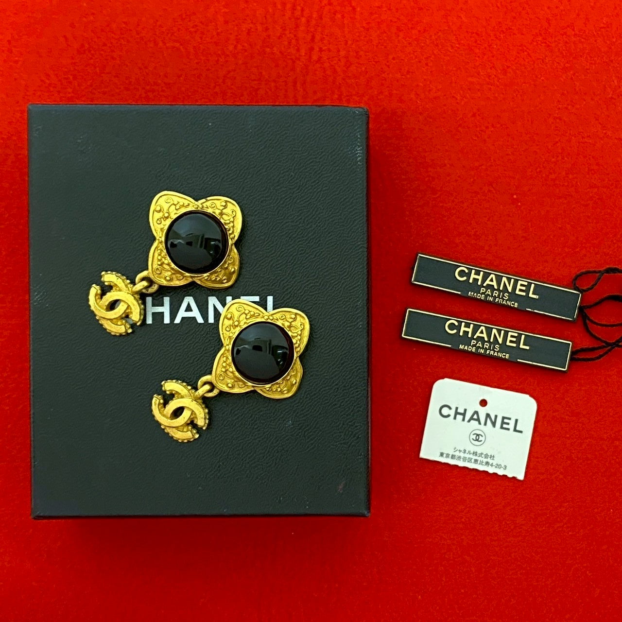 Chanel Coco Mark Flower Earrings