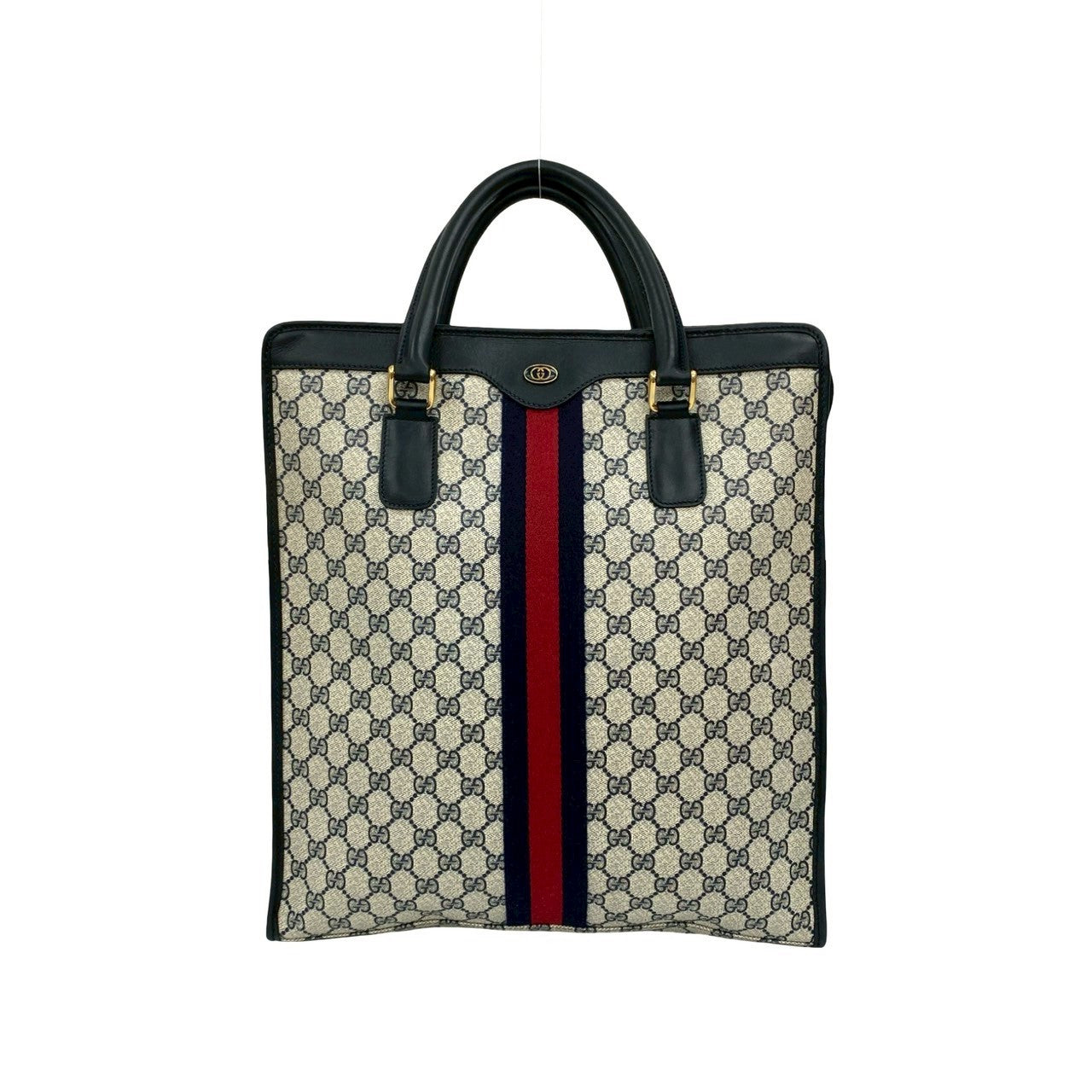 Gucci Pvc Handbag Leather Logo Travel Bag