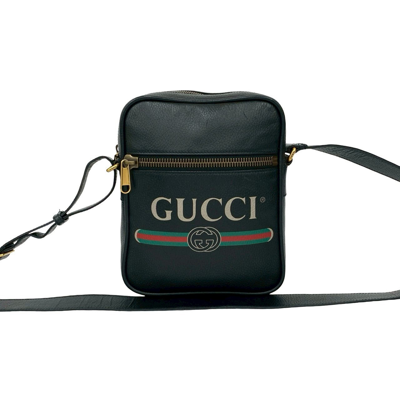 Gucci Shoulder Bag Leather Logo Bag 2
