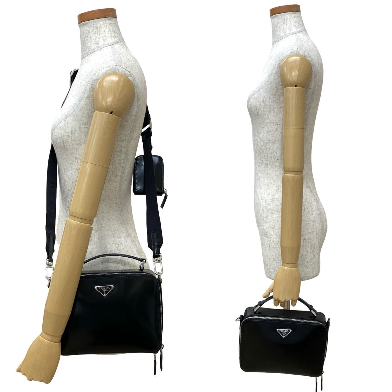 Prada 2Way Handbag Leather Patent Travel Bag