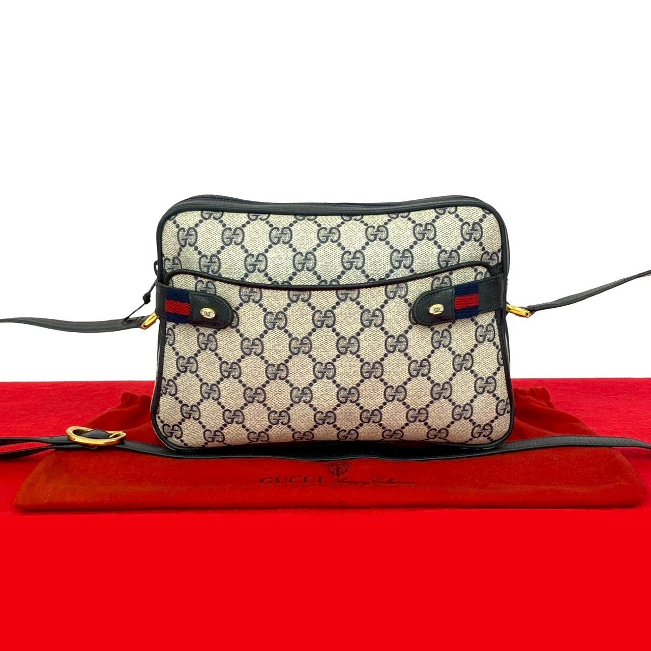 Gucci Pvc Shoulder Bag Leather Logo Bag 15