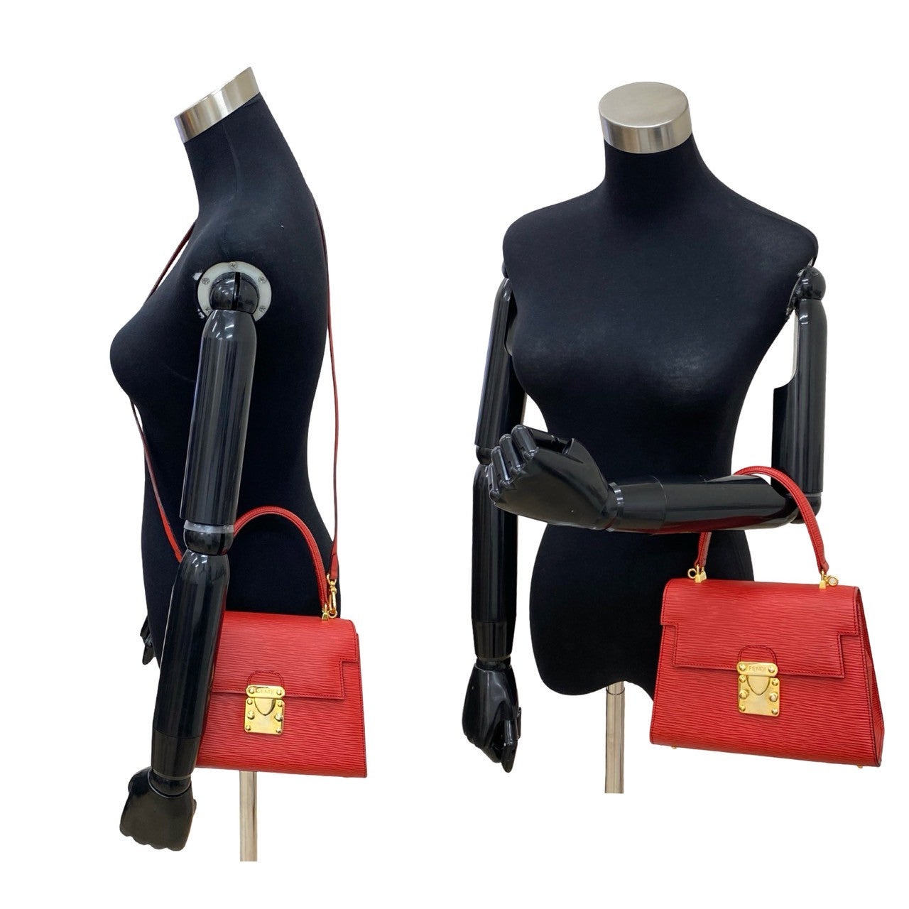 Fendi Epi 2Way Handbag Leather Travel Bag 2Way Handbag 1