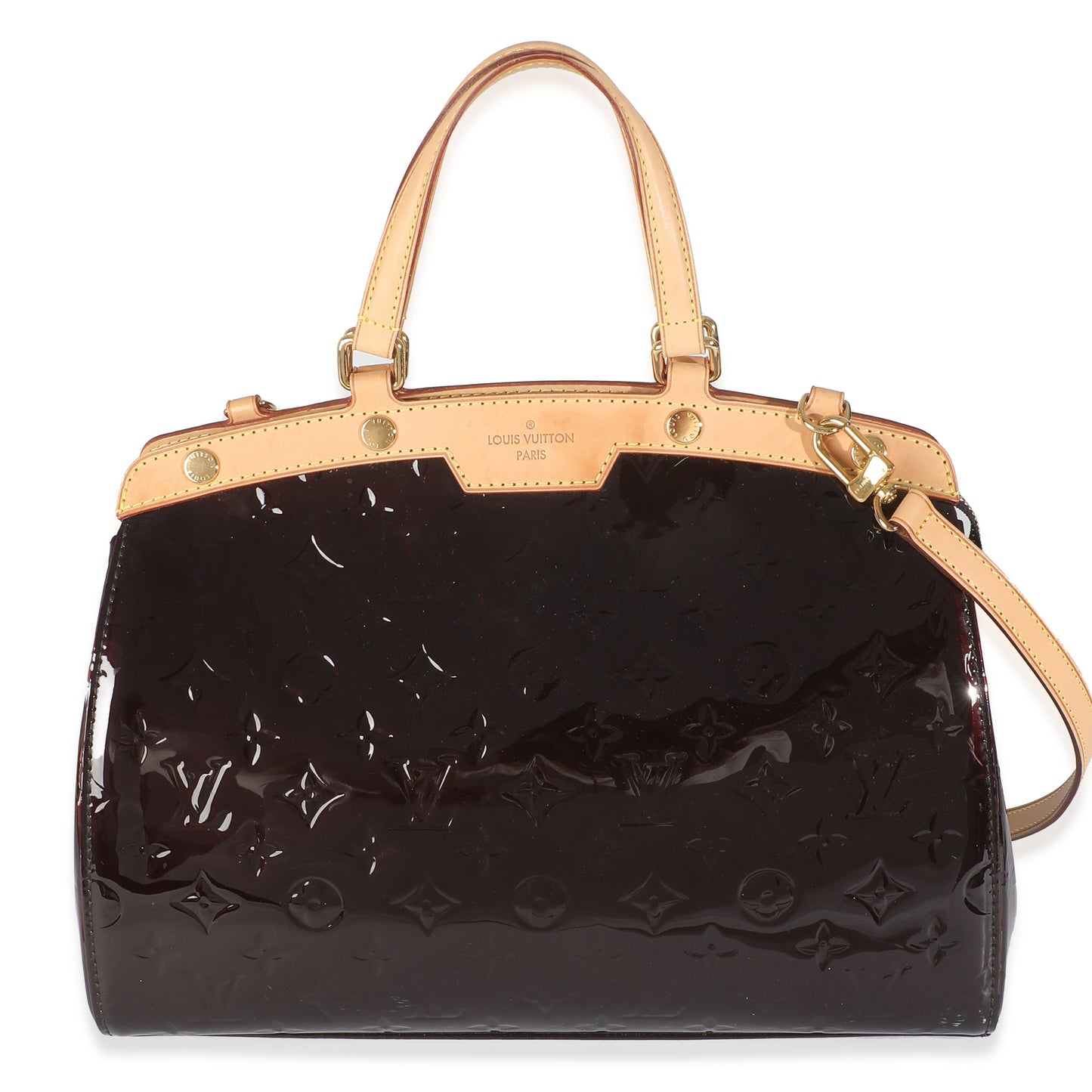 Louis Vuitton Amarante Vernis Brea GM Monogram Handbag