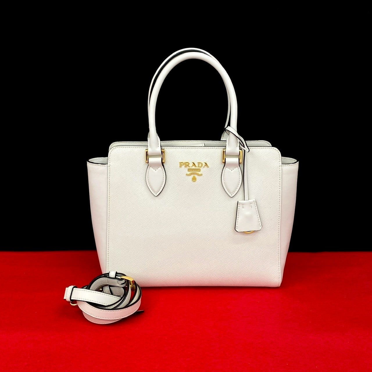 Prada 2Way Handbag Saffiano Travel Bag 2Way Handbag 7