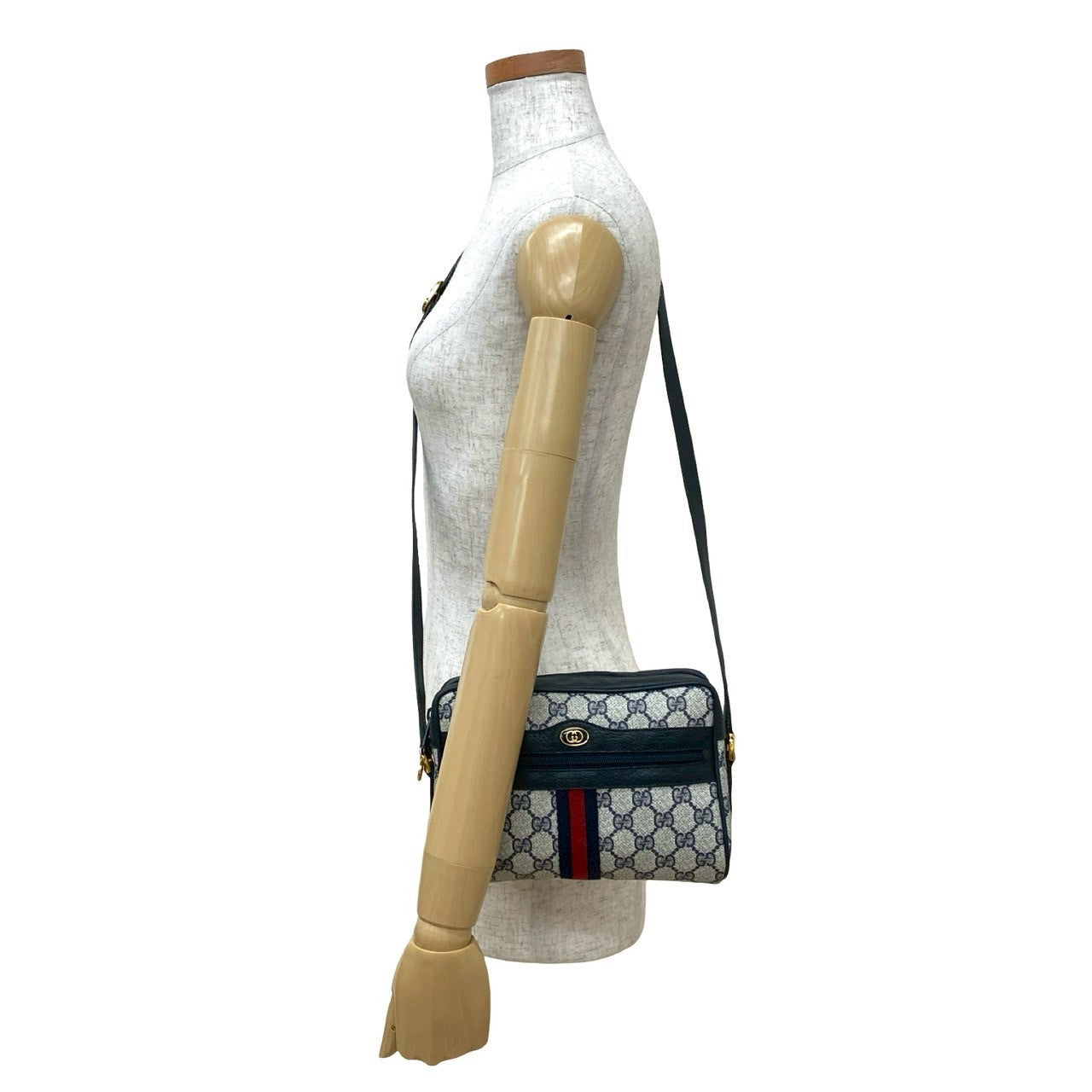 Gucci Pvc Shoulder Bag Leather Logo Bag 1