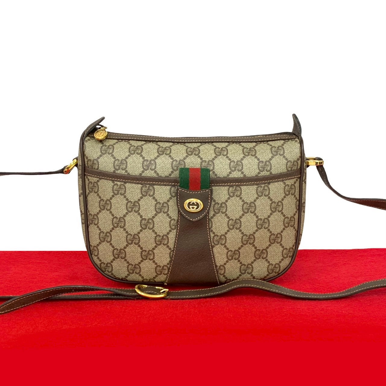 Gucci Pvc Shoulder Bag Leather Logo Bag 3