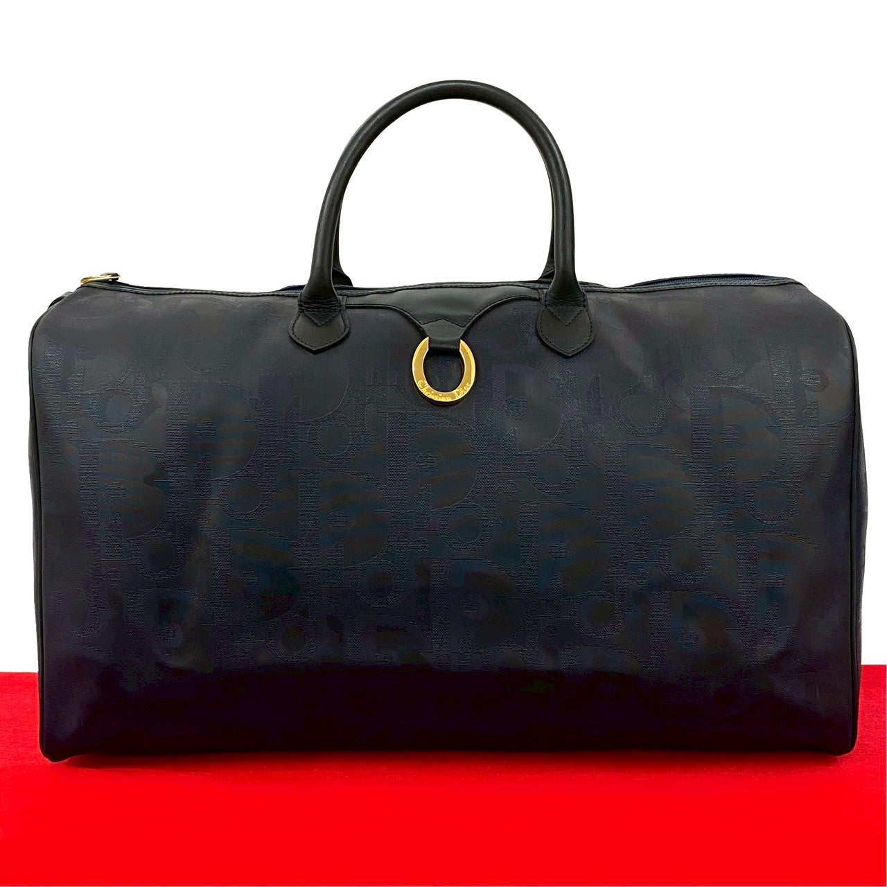Dior Christian Boston Bag Leather Travel Bag