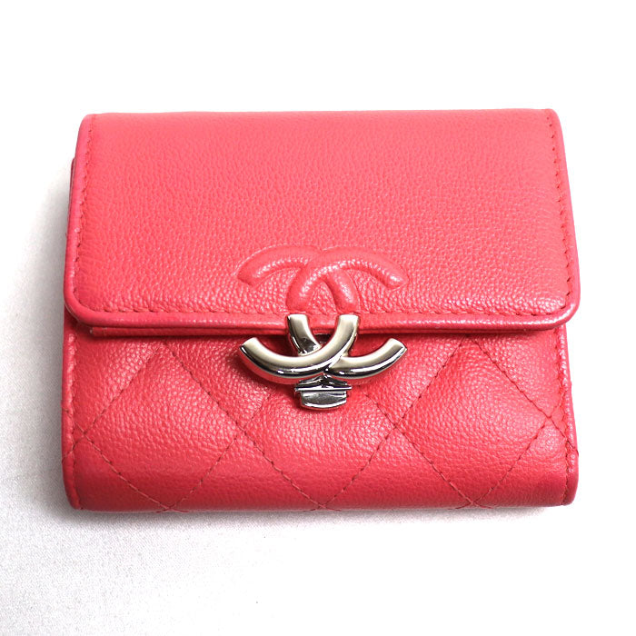 Chanel Matelasse Caviar Skin Tri-fold Wallet