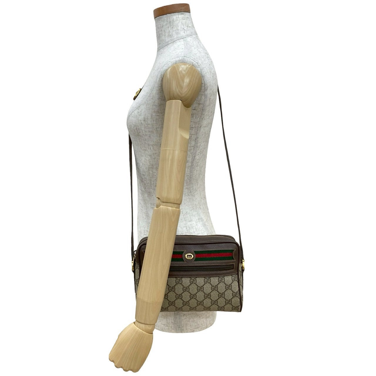 Gucci Old Shoulder Bag Leather Logo