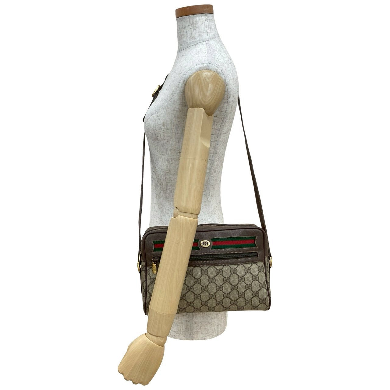 Gucci Pvc Shoulder Bag Leather Logo Bag 13