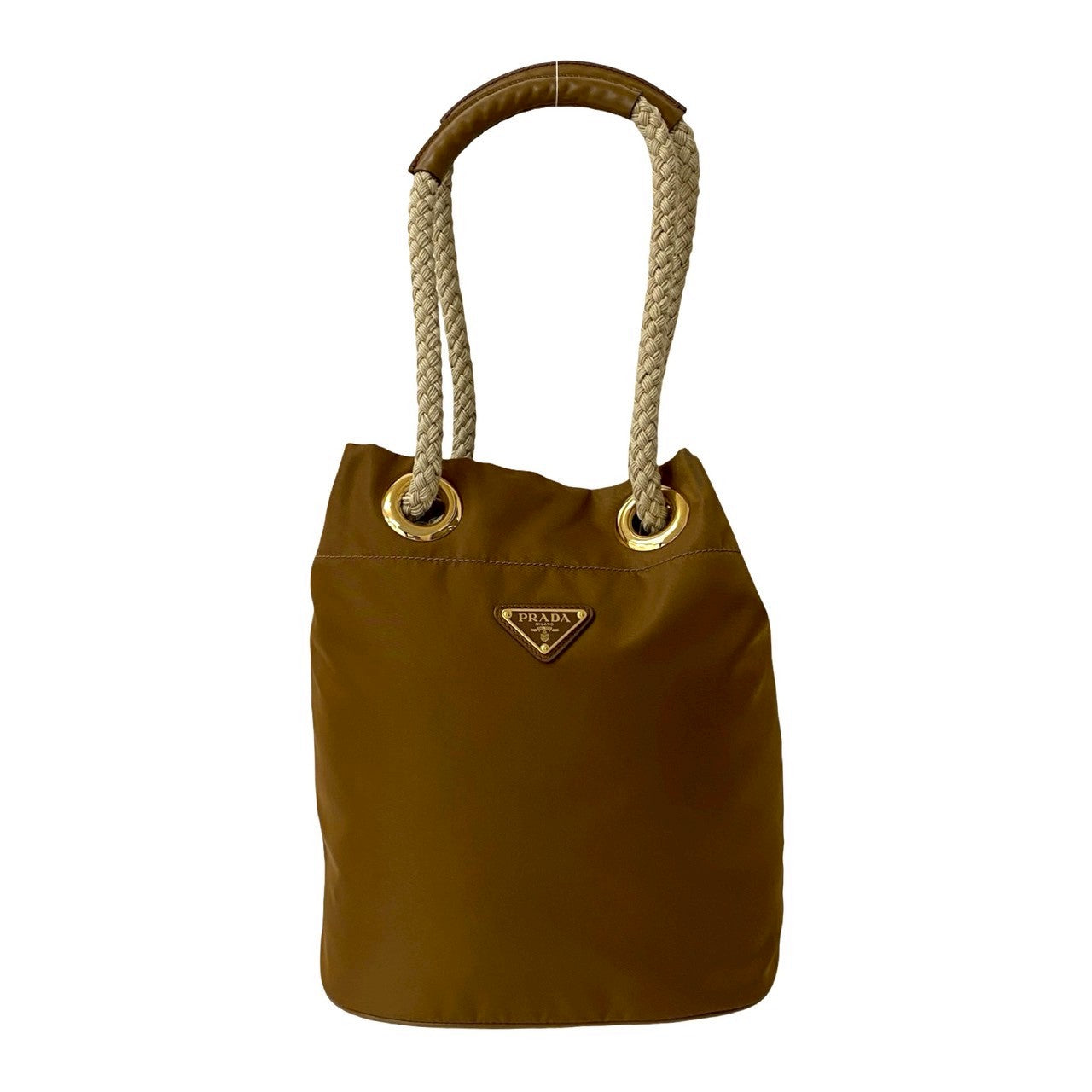 Prada Marina Re Shoulder Bag Leather Nylon