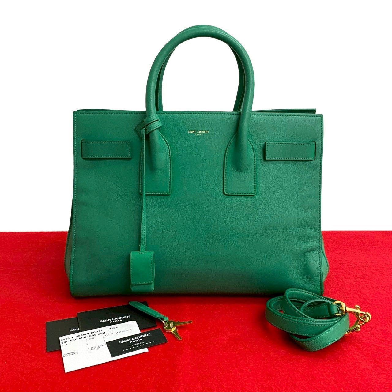 YSL Saint Laurent Paris Sac De Jour 2Way Bag Leather Travel Bag