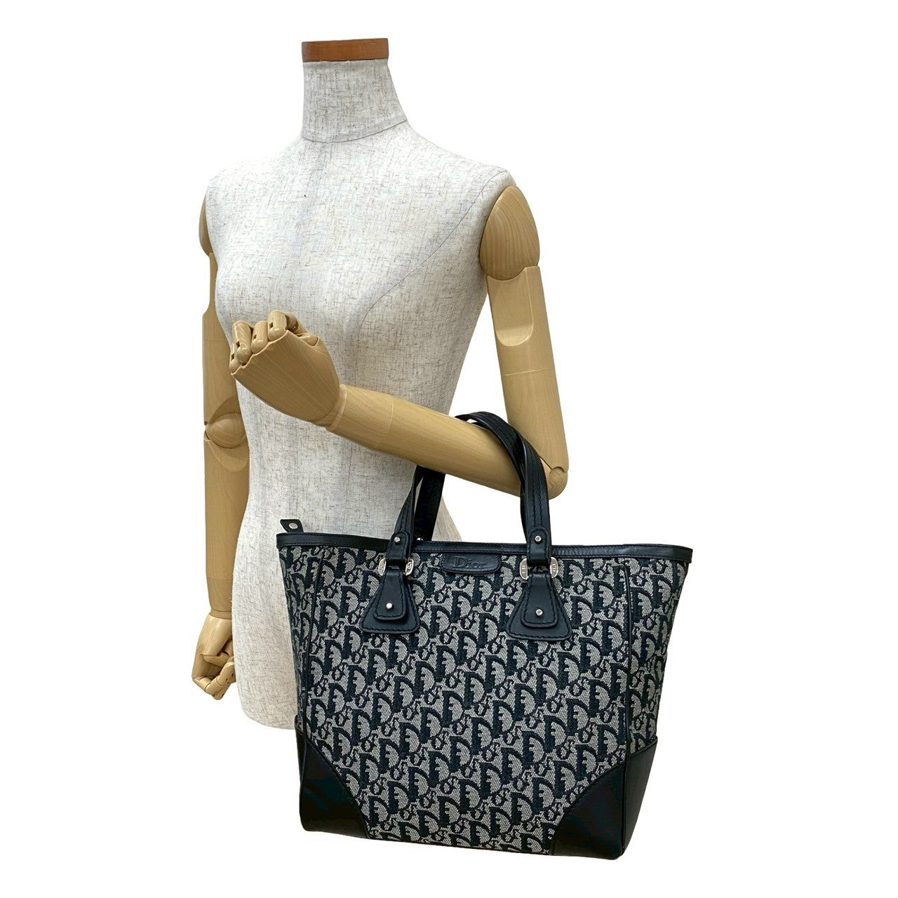 Dior Christian Trotter Handbag Leather Canvas Travel Bag Leather Handbag 2