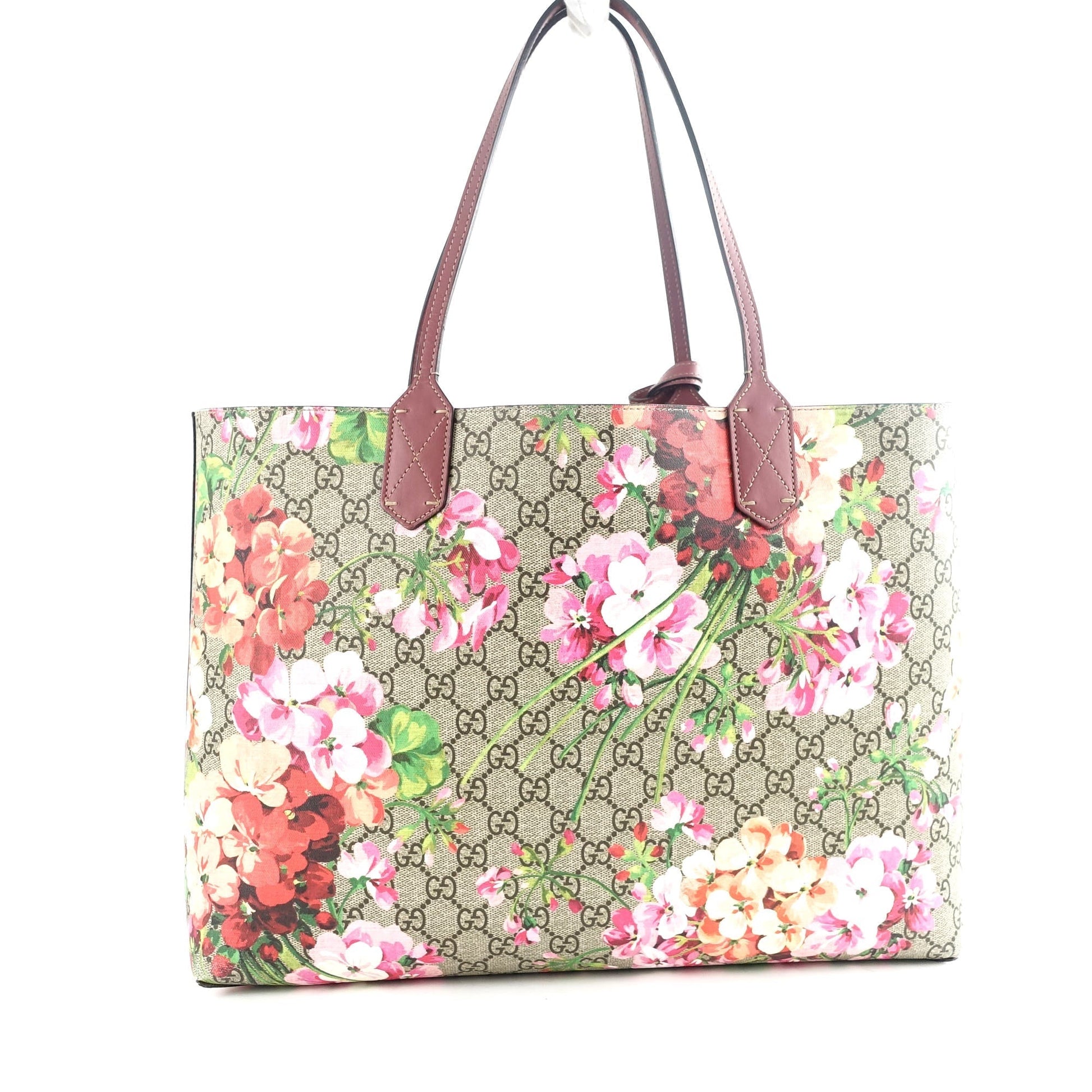Gucci Reversible Blooms Floral Print Bag Canvas Tote Bag