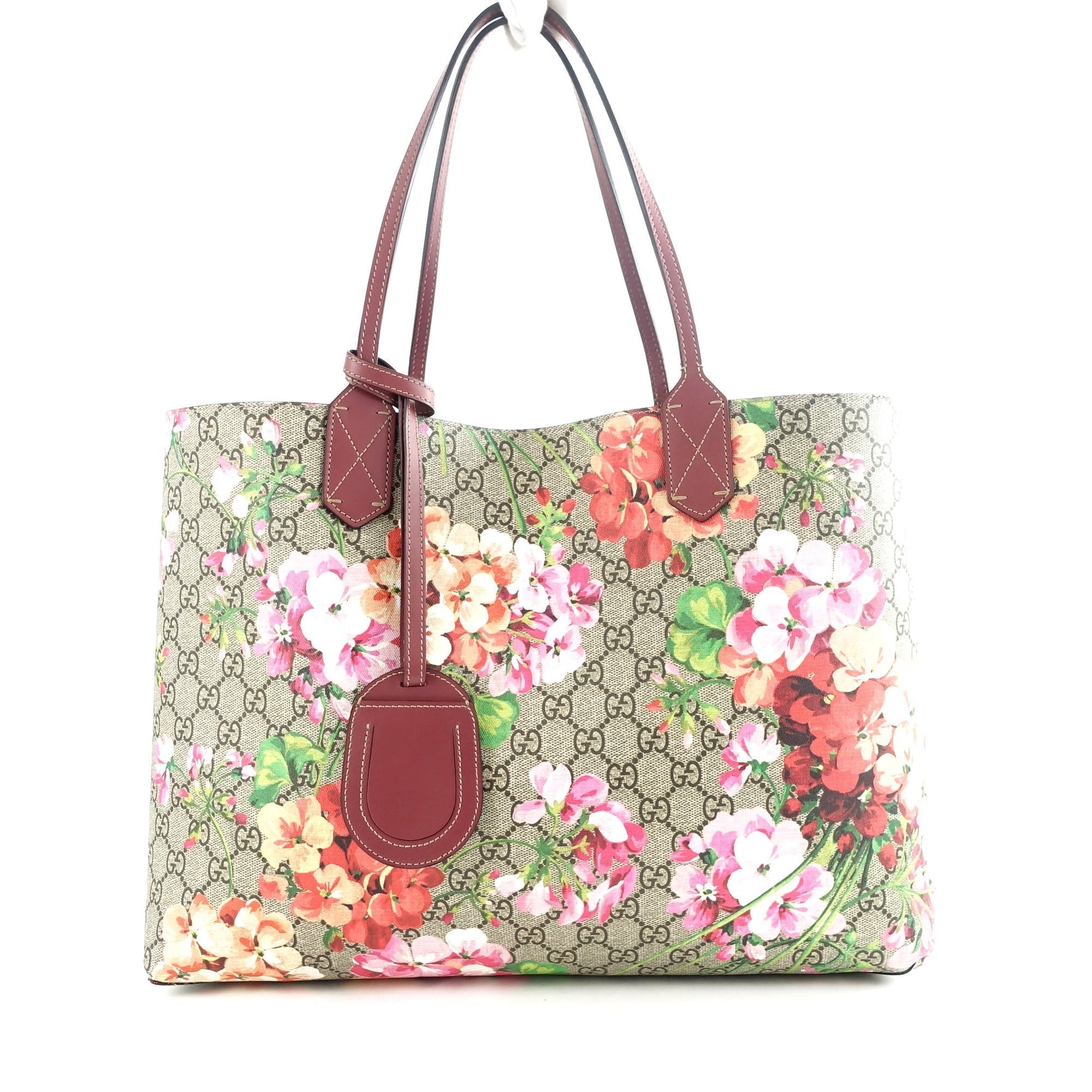 Gucci Reversible Blooms Floral Print Bag Canvas Tote Bag