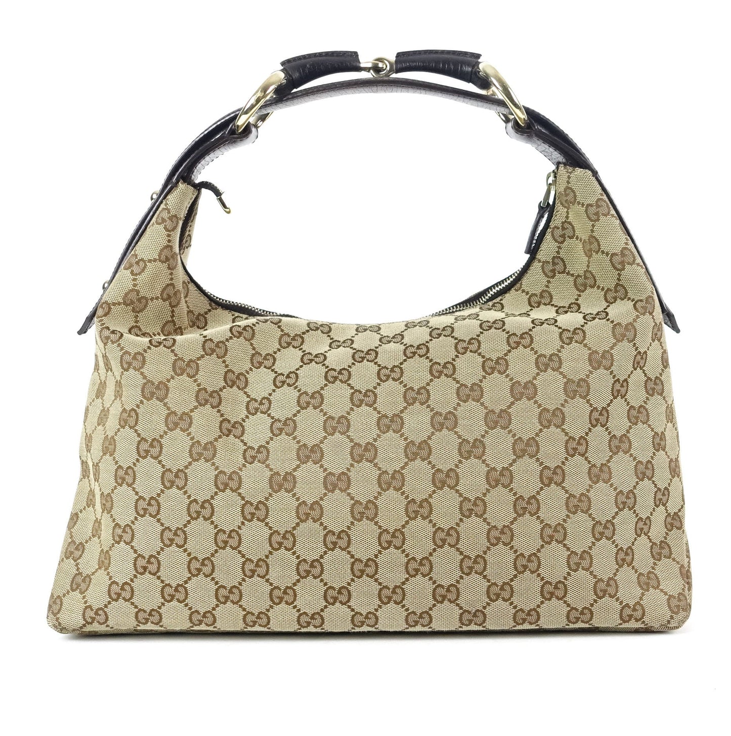 Gucci Horsebit Hobo Bag Canvas Monogram Travel Bag
