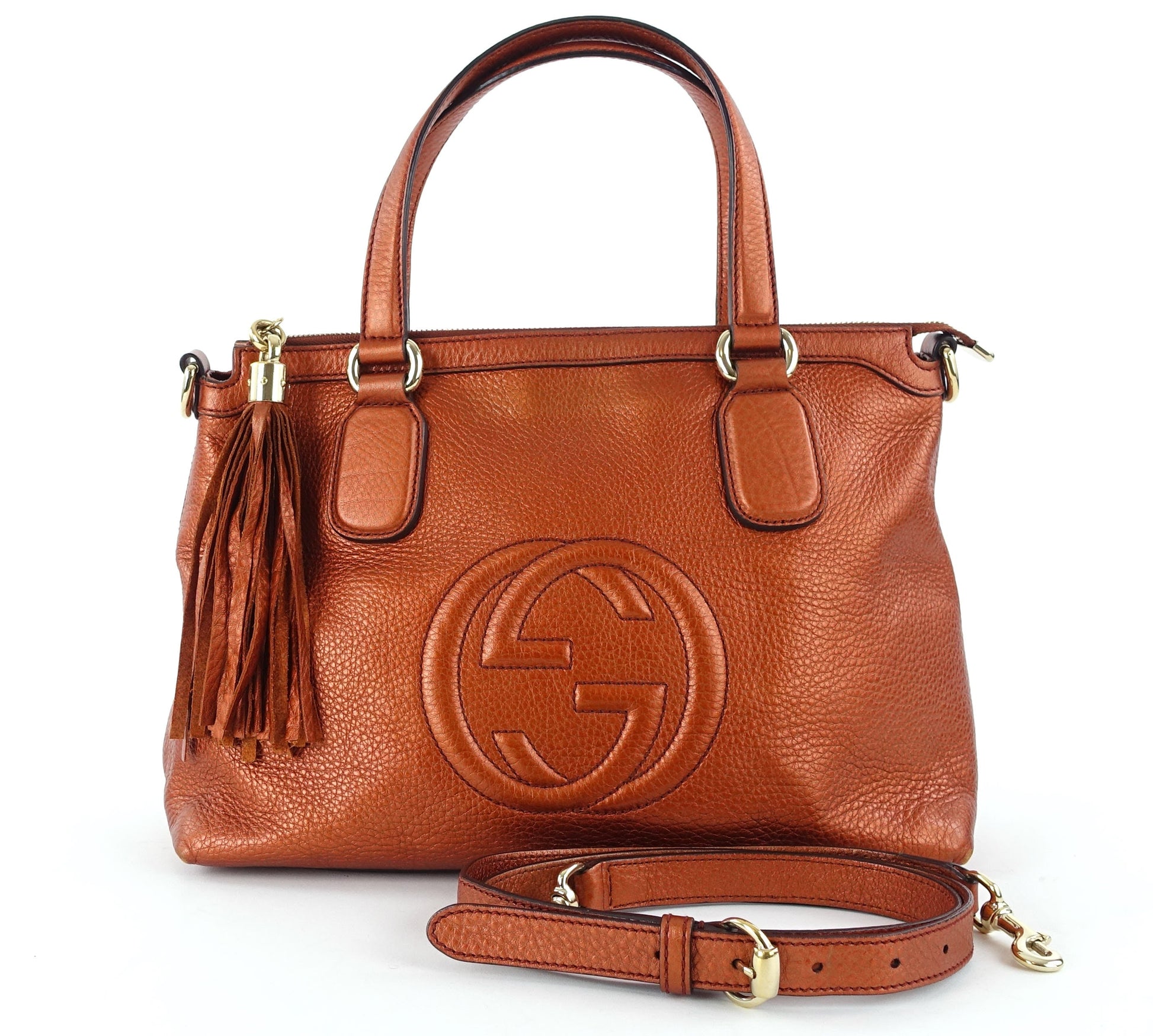 Gucci Soho Convertible Tassel Bag Leather Shoulder Bag