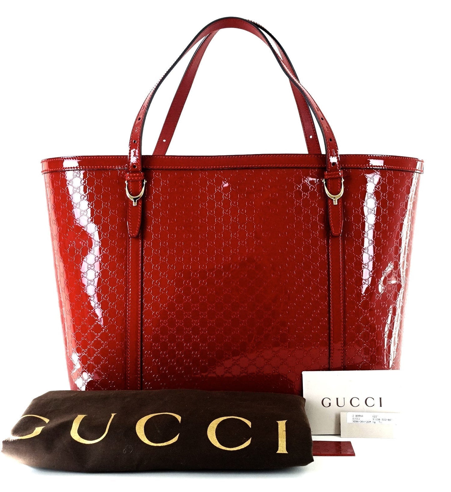 Gucci Nice ssima Patent Tote Bag Leather