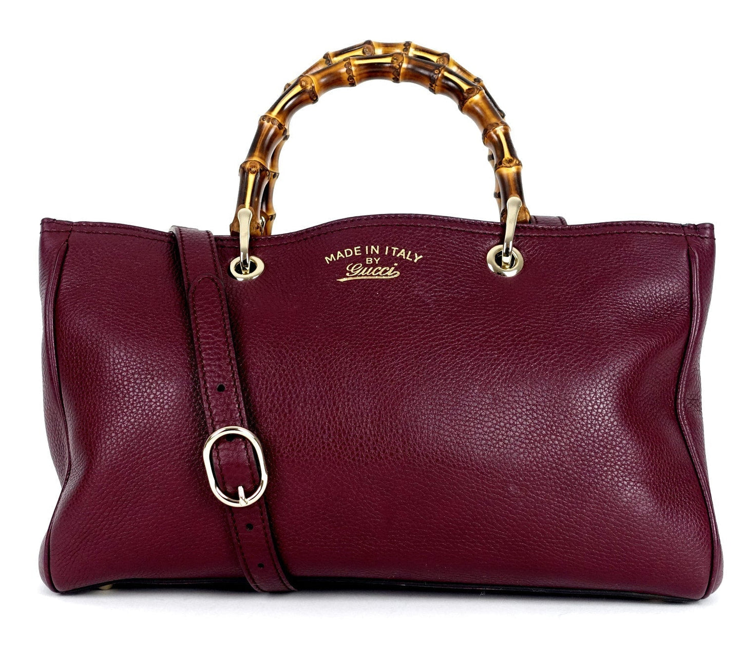 Gucci Bamboo Handles Tote Bag Leather