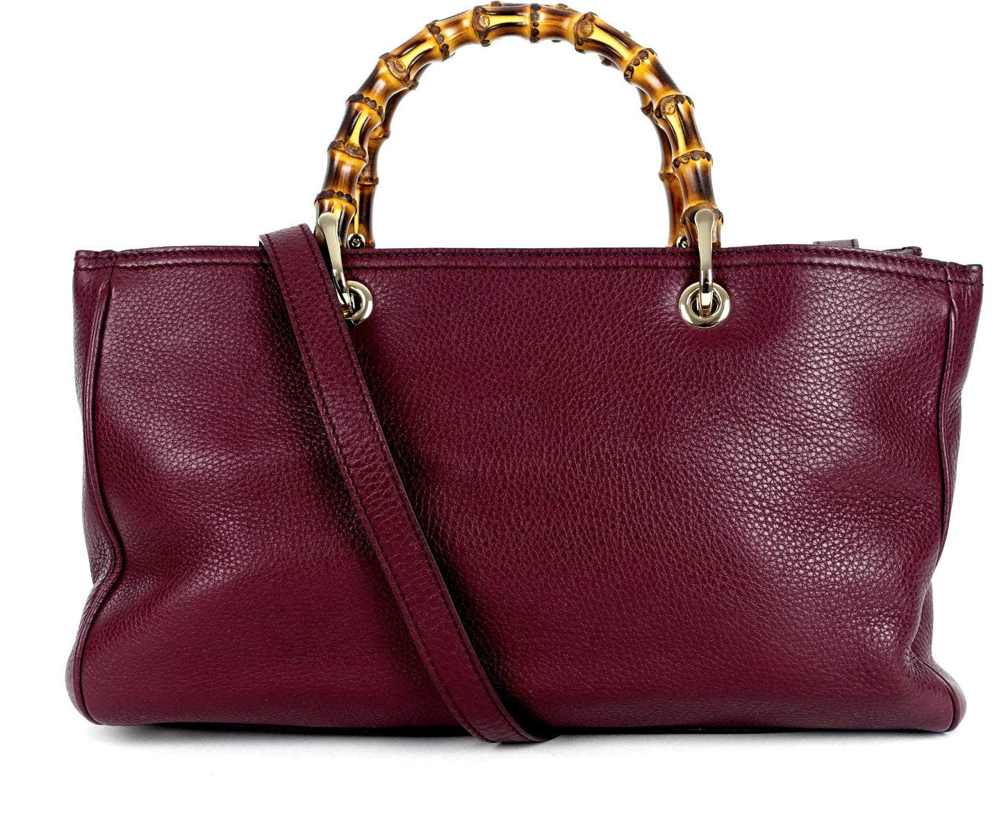 Gucci Bamboo Handles Tote Bag Leather