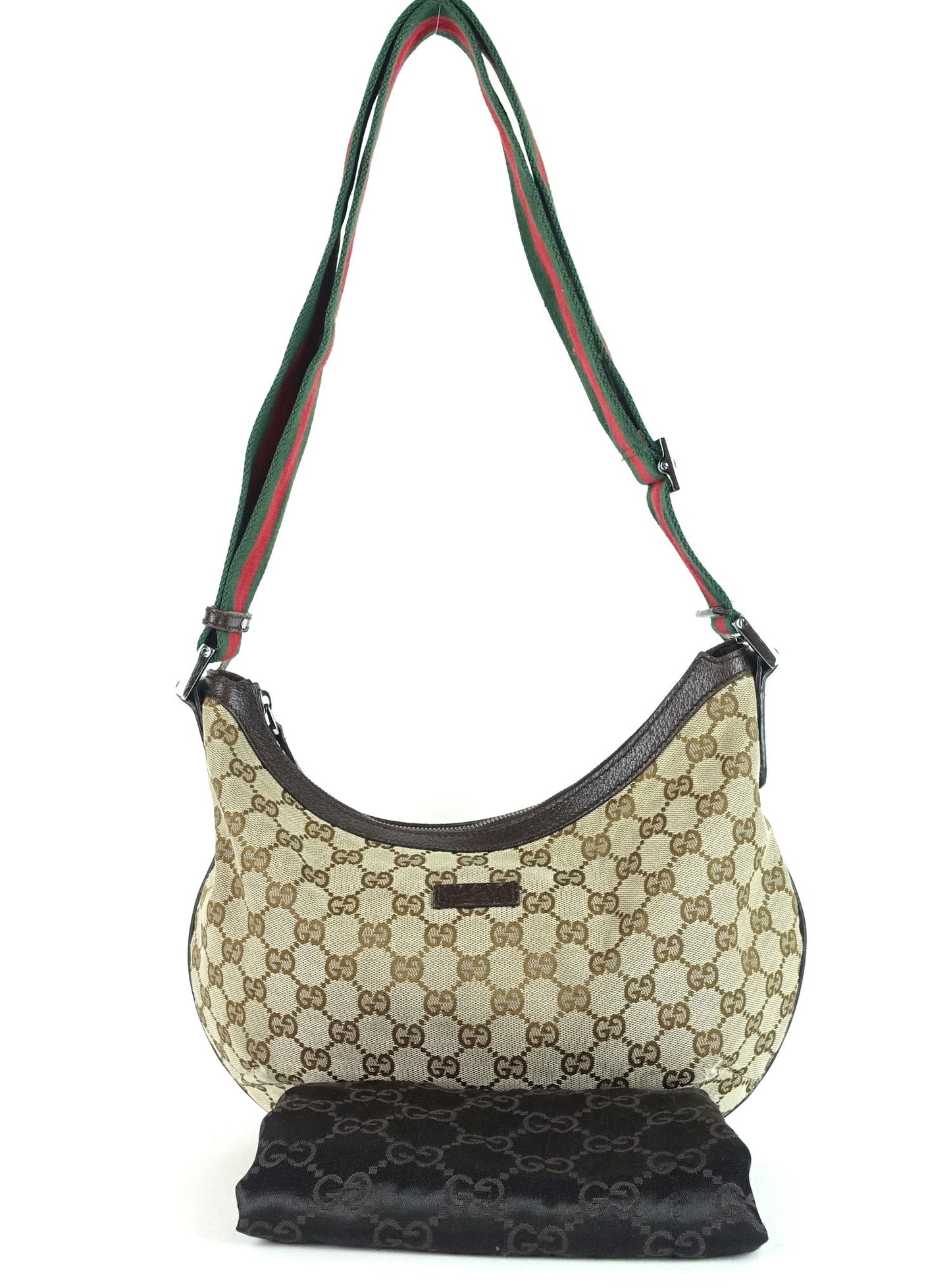Gucci Hobo Bag Canvas Monogram Travel Bag Hobo Oc319