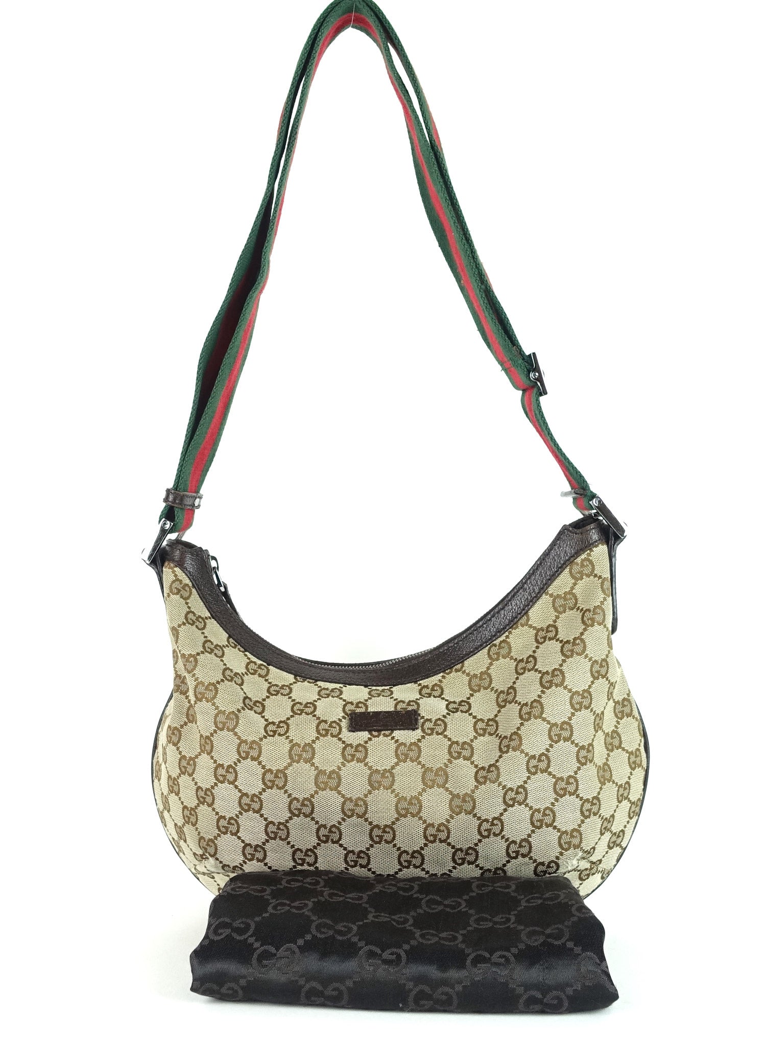 Gucci Hobo Bag Canvas Monogram Travel Bag Hobo Oc319