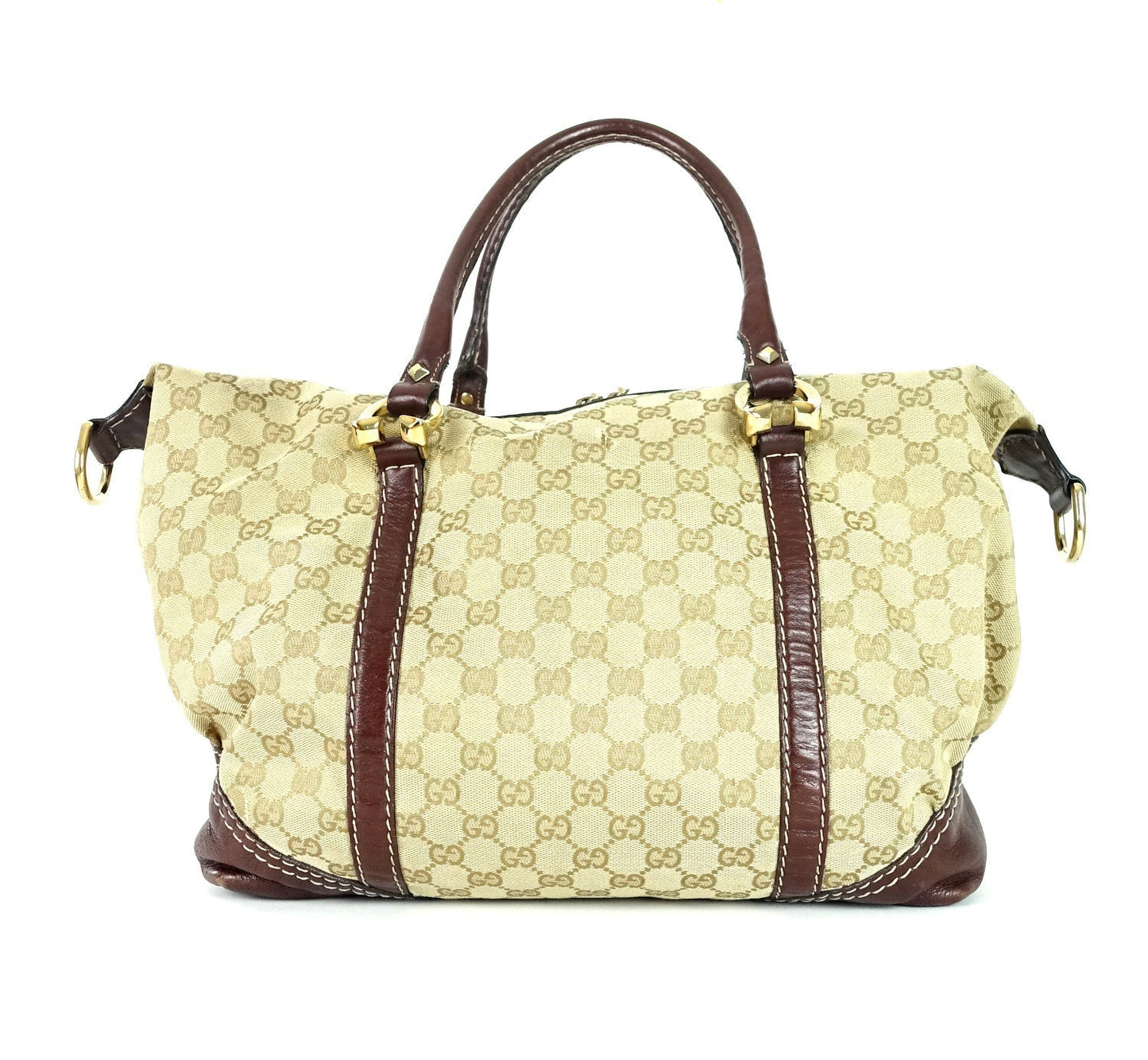 Gucci Hobo Bag Canvas Monogram Travel Bag Hobo Oc328