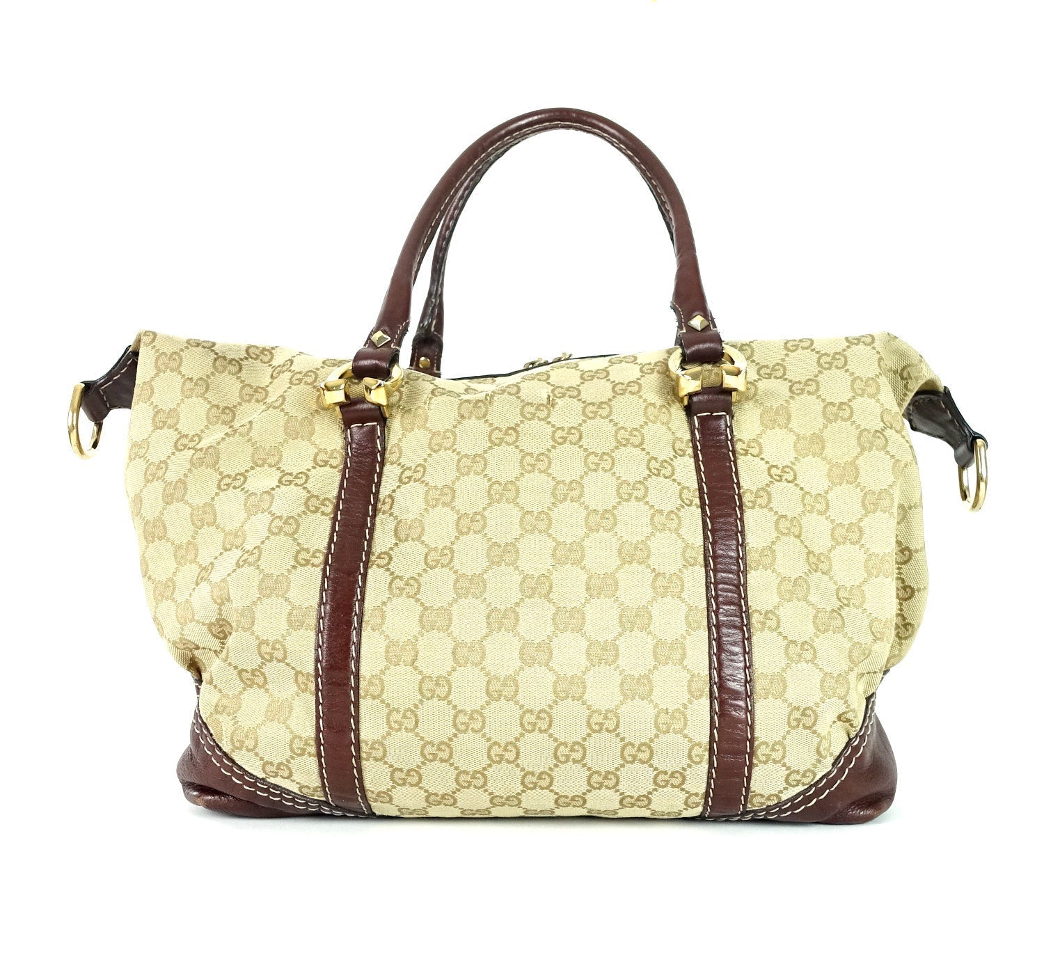 Gucci Hobo Bag Canvas Monogram Travel Bag Hobo Oc328