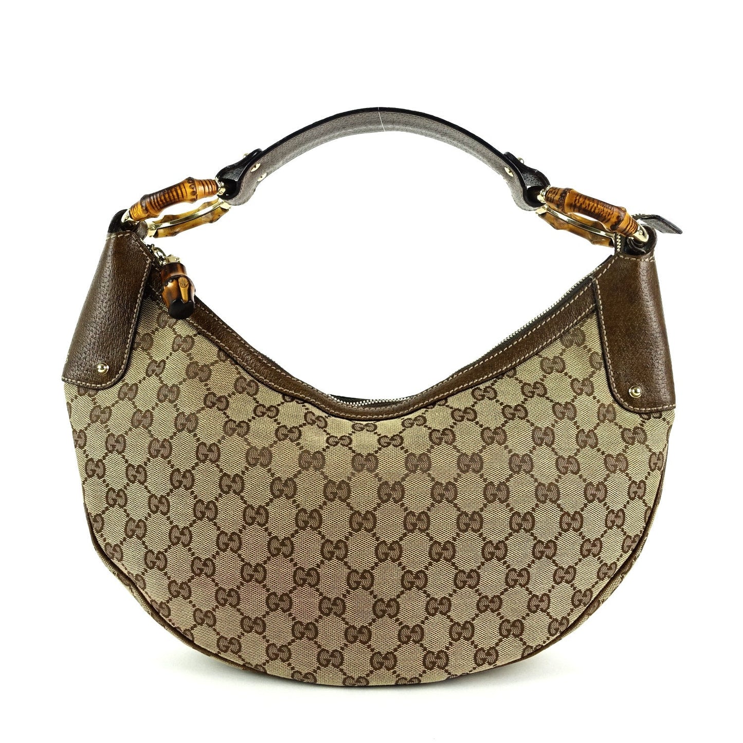 Gucci Bamboo Rings Hobo Bag Canvas Monogram Jewelry