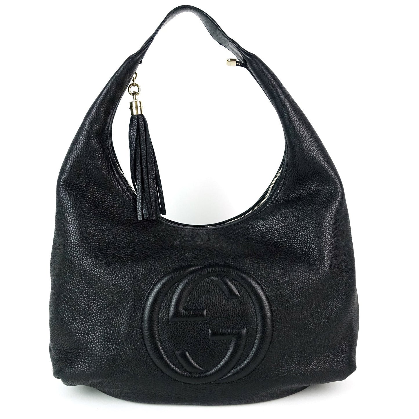 Gucci Soho Calf Hobo Bag Leather Large Travel Bag