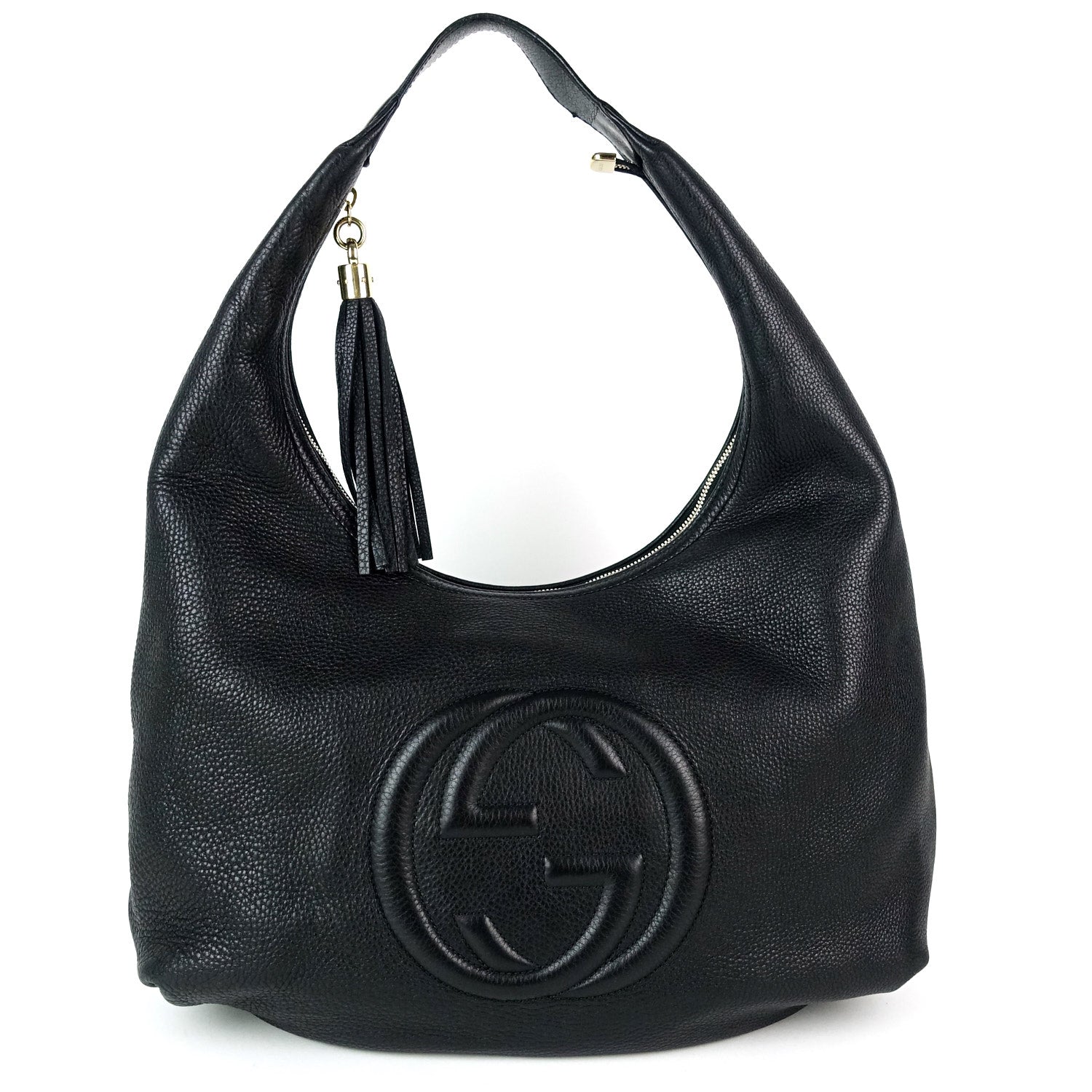 Gucci Soho Calf Hobo Bag Leather Large Travel Bag