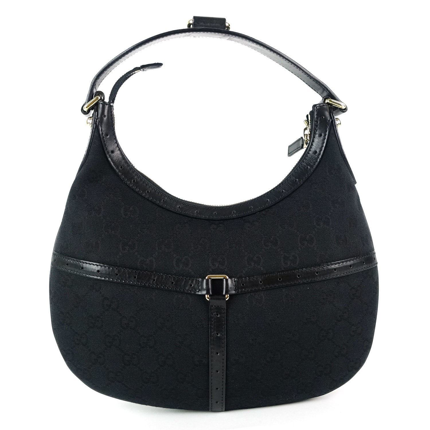 Gucci Web Reins Hobo Bag Canvas Monogram Travel Bag