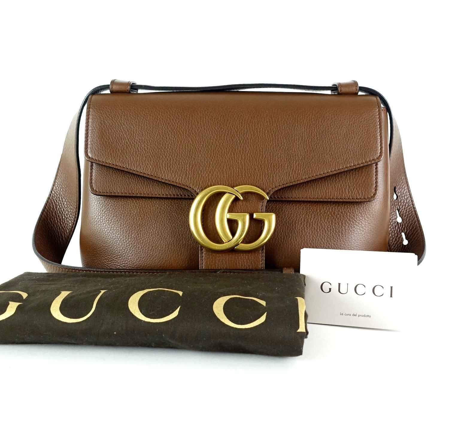 Gucci Marmont Calf Shoulder Bag Leather Medium