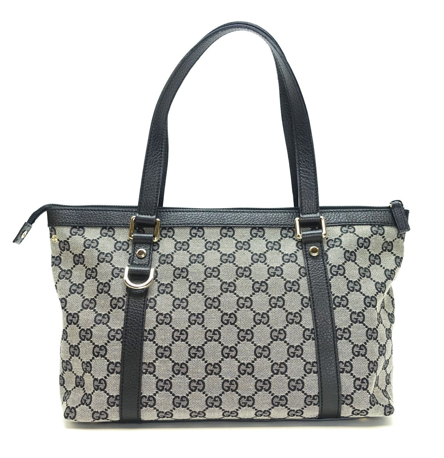 Gucci Abbey Zip Tote Bag Canvas Monogram Tote Oc547