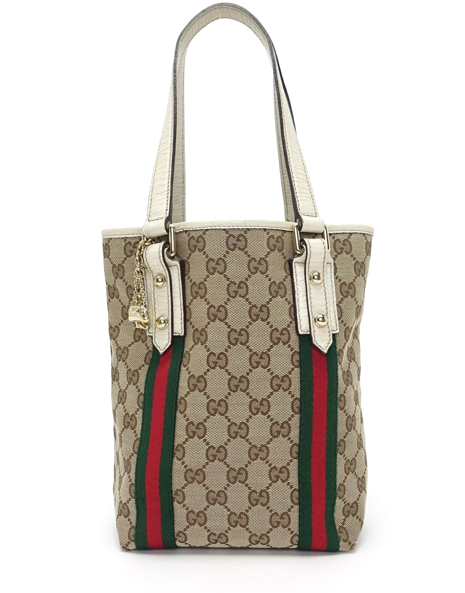 Gucci Jolicoeur Web Bag Canvas Monogram Bucket Bag