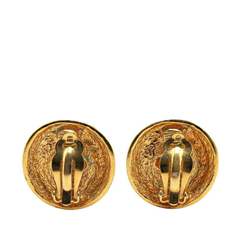 Chanel Gold Plated Faux Pearl Earrings