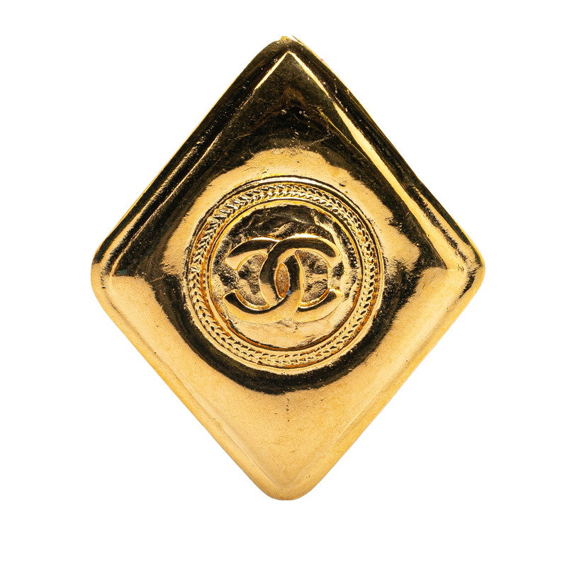 Chanel Gold Plated Coco Mark Diamond Brooch Bag