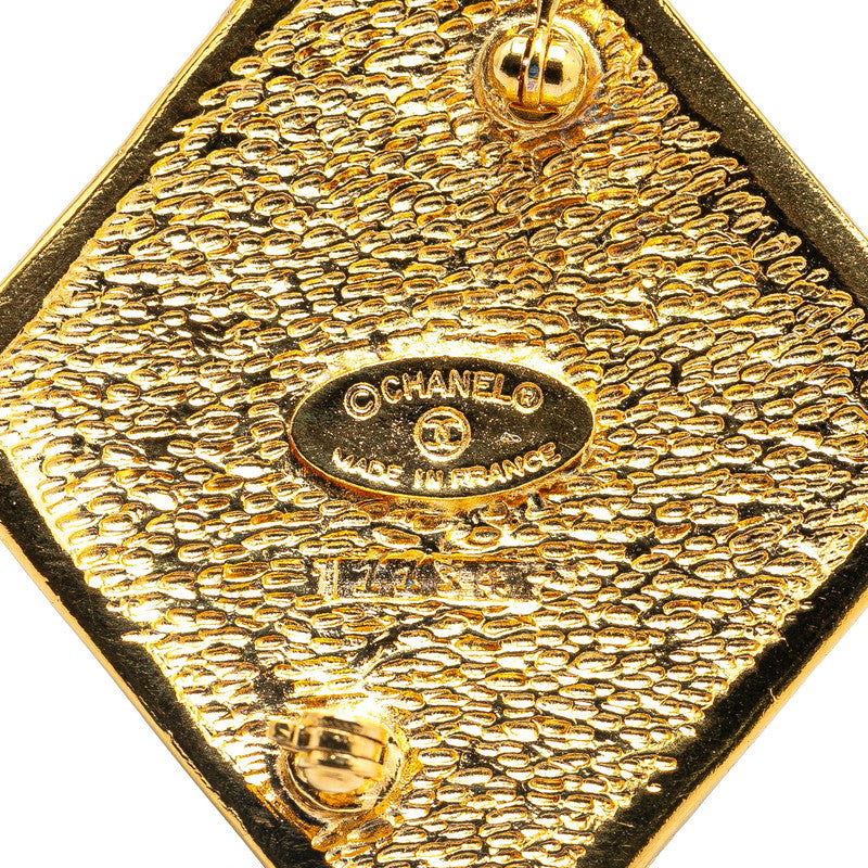 Chanel Gold Plated Coco Mark Diamond Brooch Bag