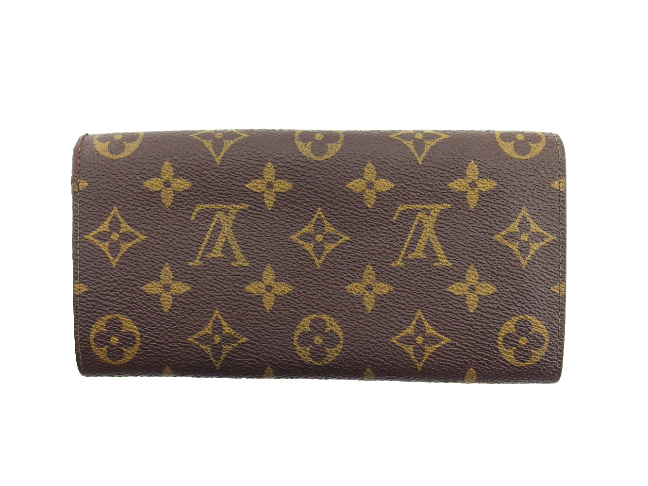 Louis Vuitton Long Purse M61724 Pochette Porto Brown Beige Wallet Case P1028