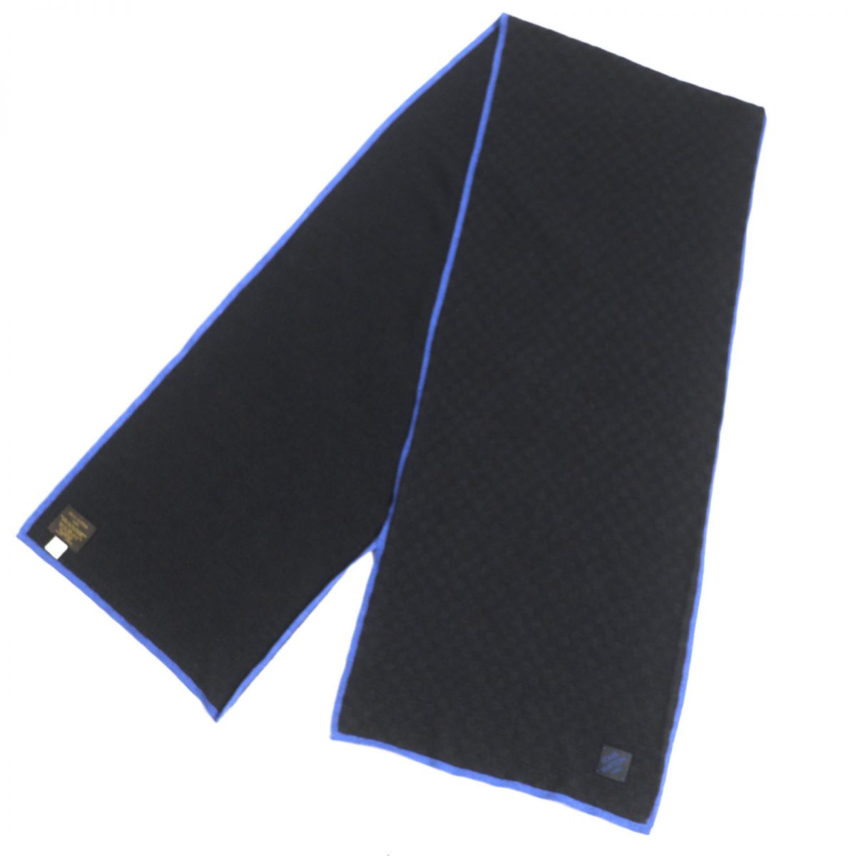 Louis Vuitton Scarf Part cowhide Dark x Wool Blue Gray