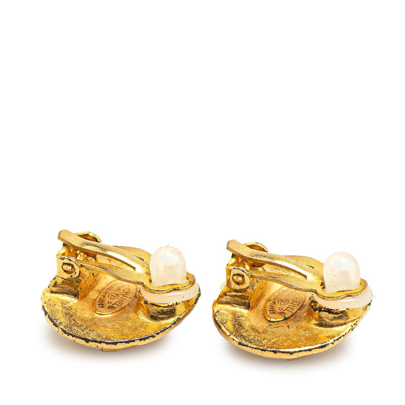 Chanel Gold Plated Coco Mark Earrings 96P Bag