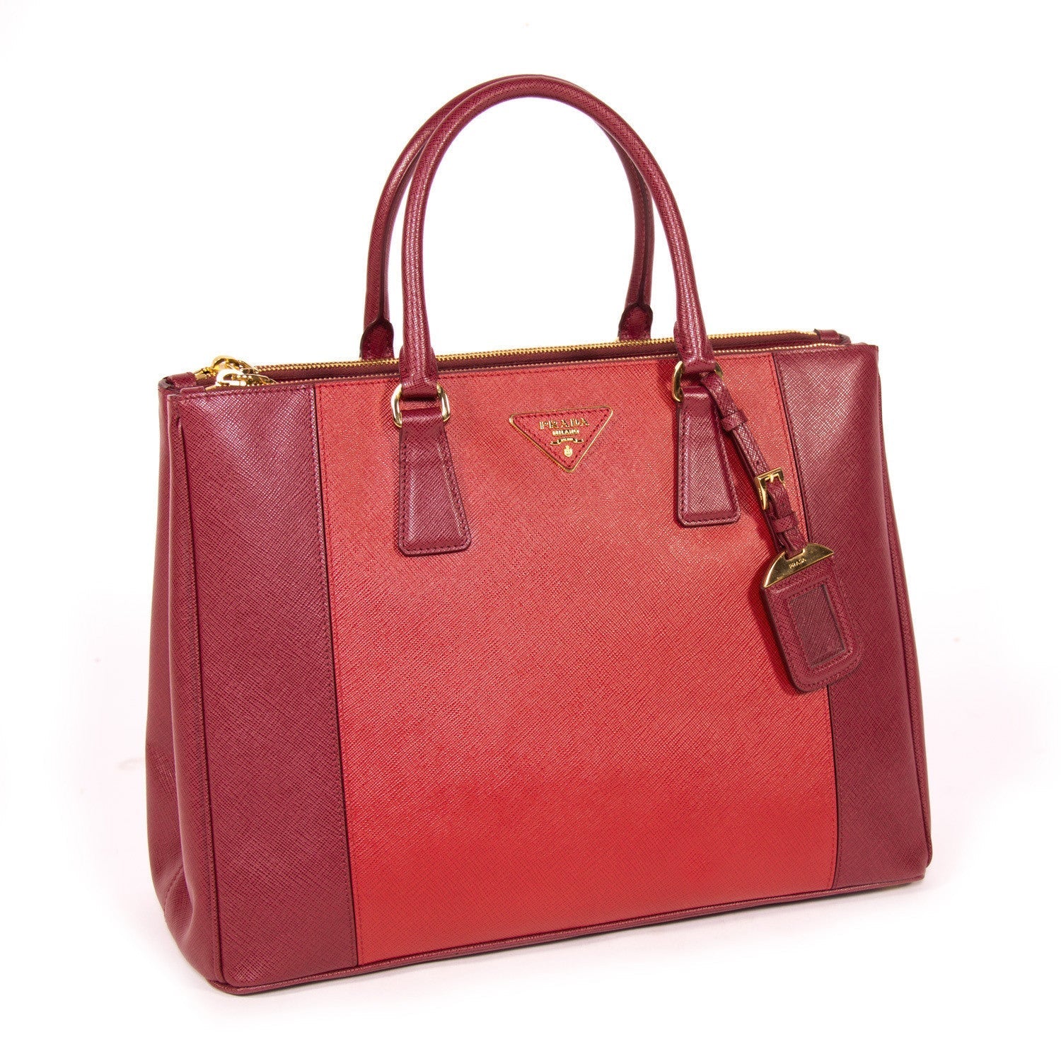 Prada Double Tote Saffiano Large Zip Tote Bag