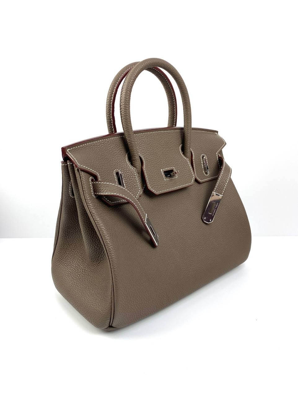Hermes Luxury Birkin Biscuit Togo Light Palladium Hardware Leather Brown Travel Bag