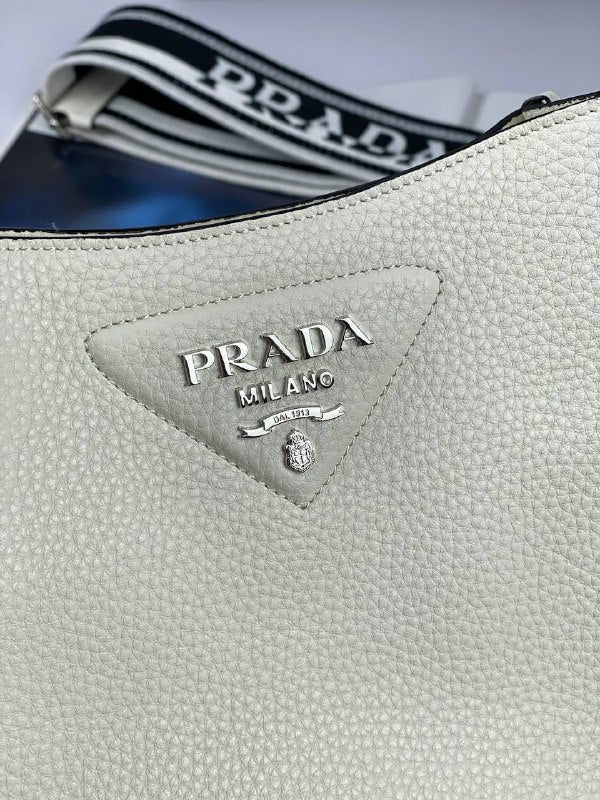 Prada Shoulder Bag Leather White Mini