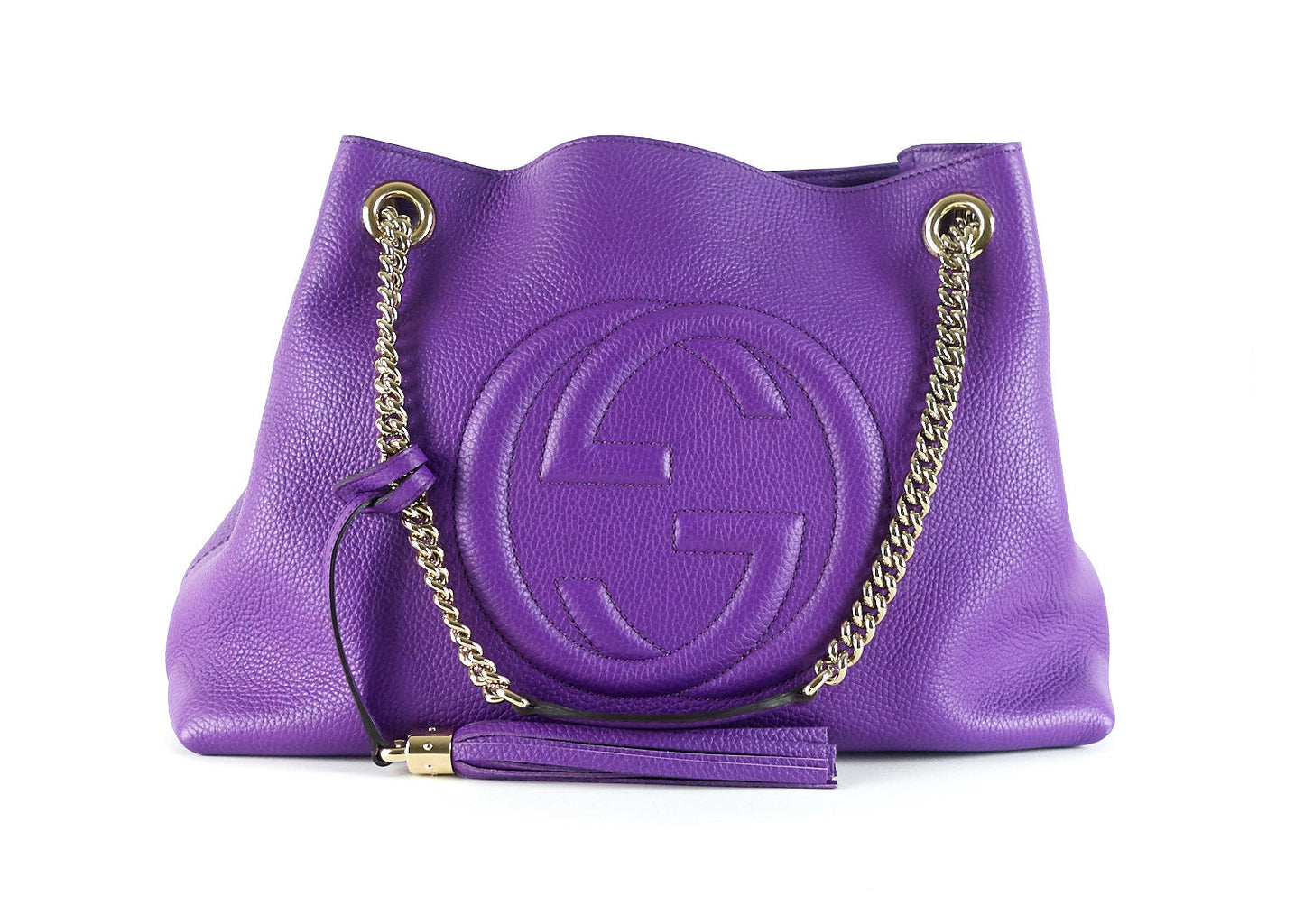 Gucci Soho Grained Shoulder Bag Leather