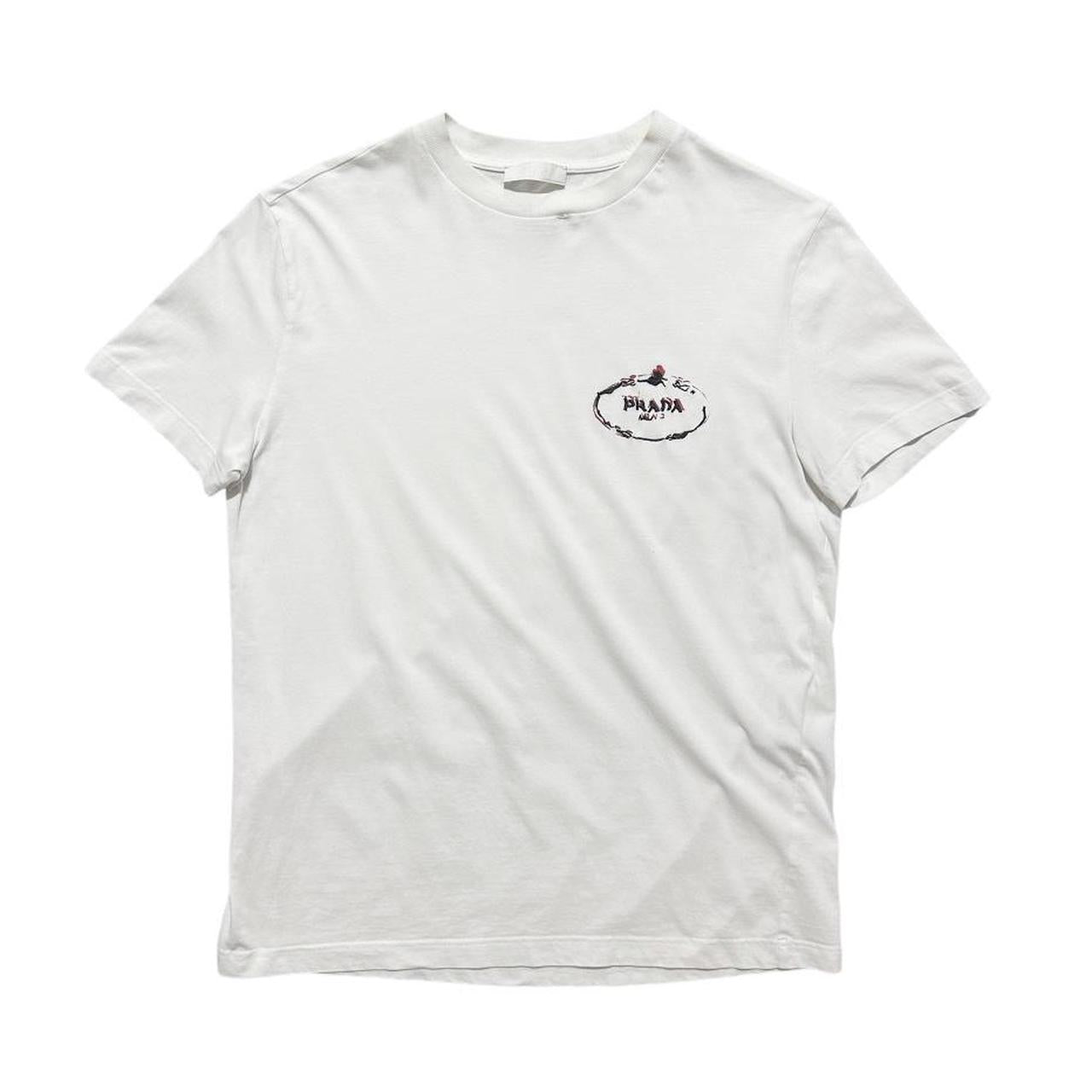 Prada Handbag Print T-Shirt White