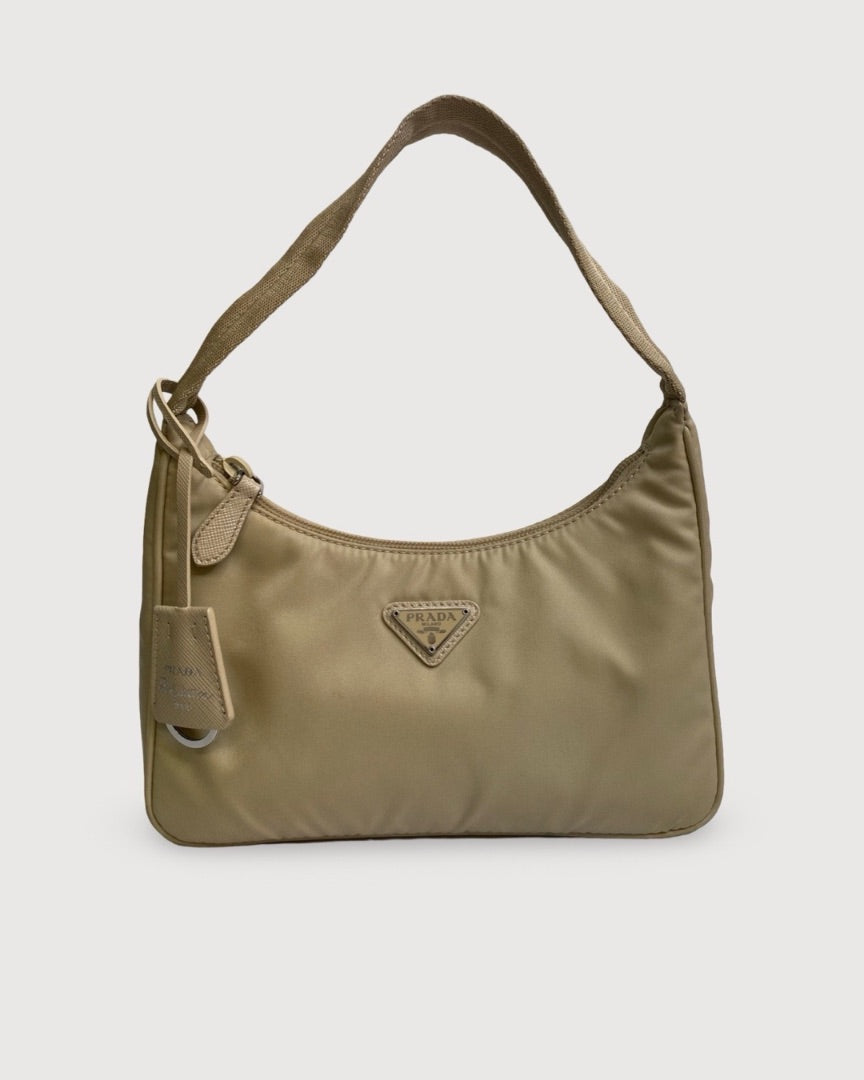 Prada Bag RE Bag Nylon Beige Mini Mini Bag