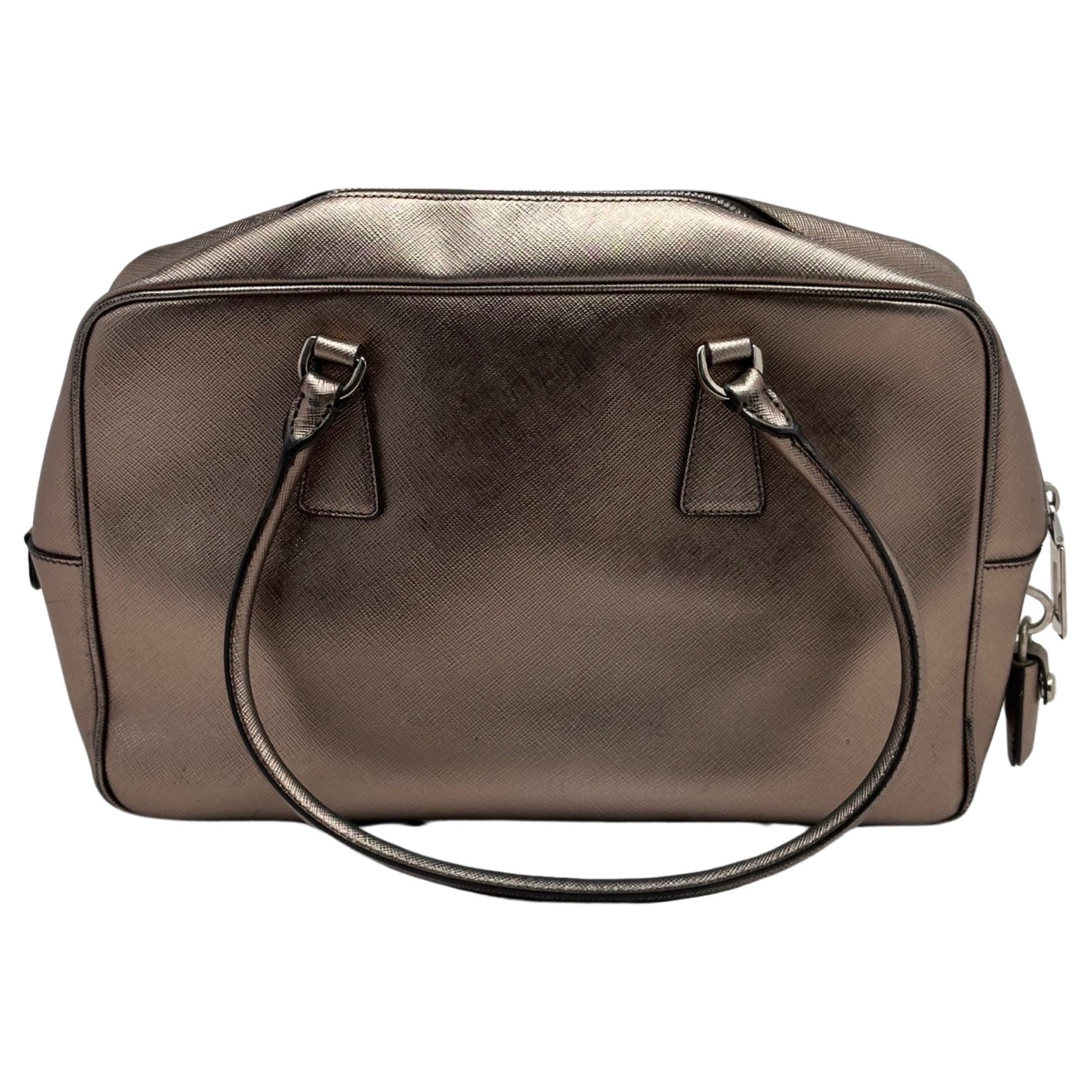 Prada Metallic Shoulder Bag Leather Saffiano